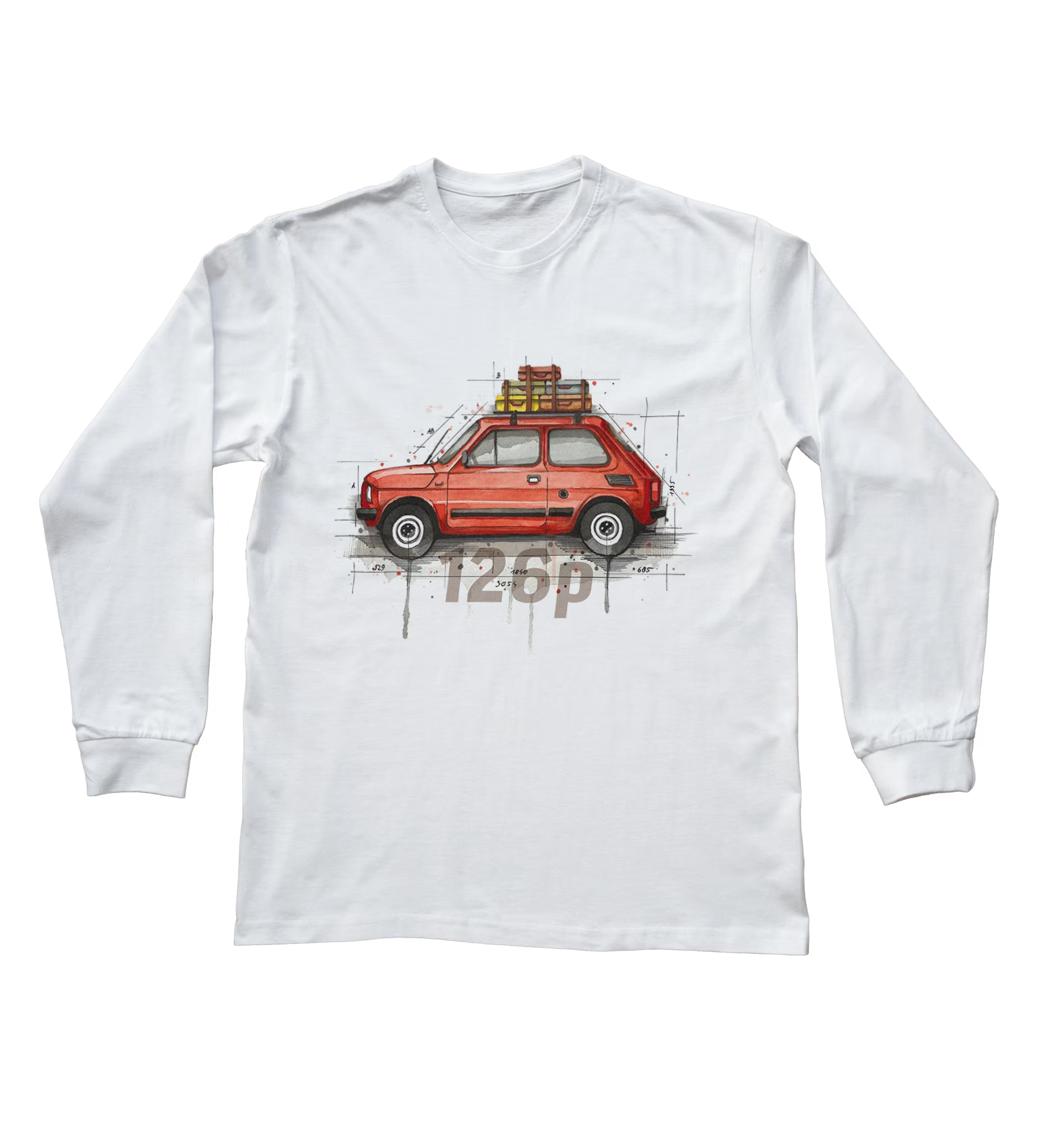 Fiat 126p — bluzka z długim rękawem