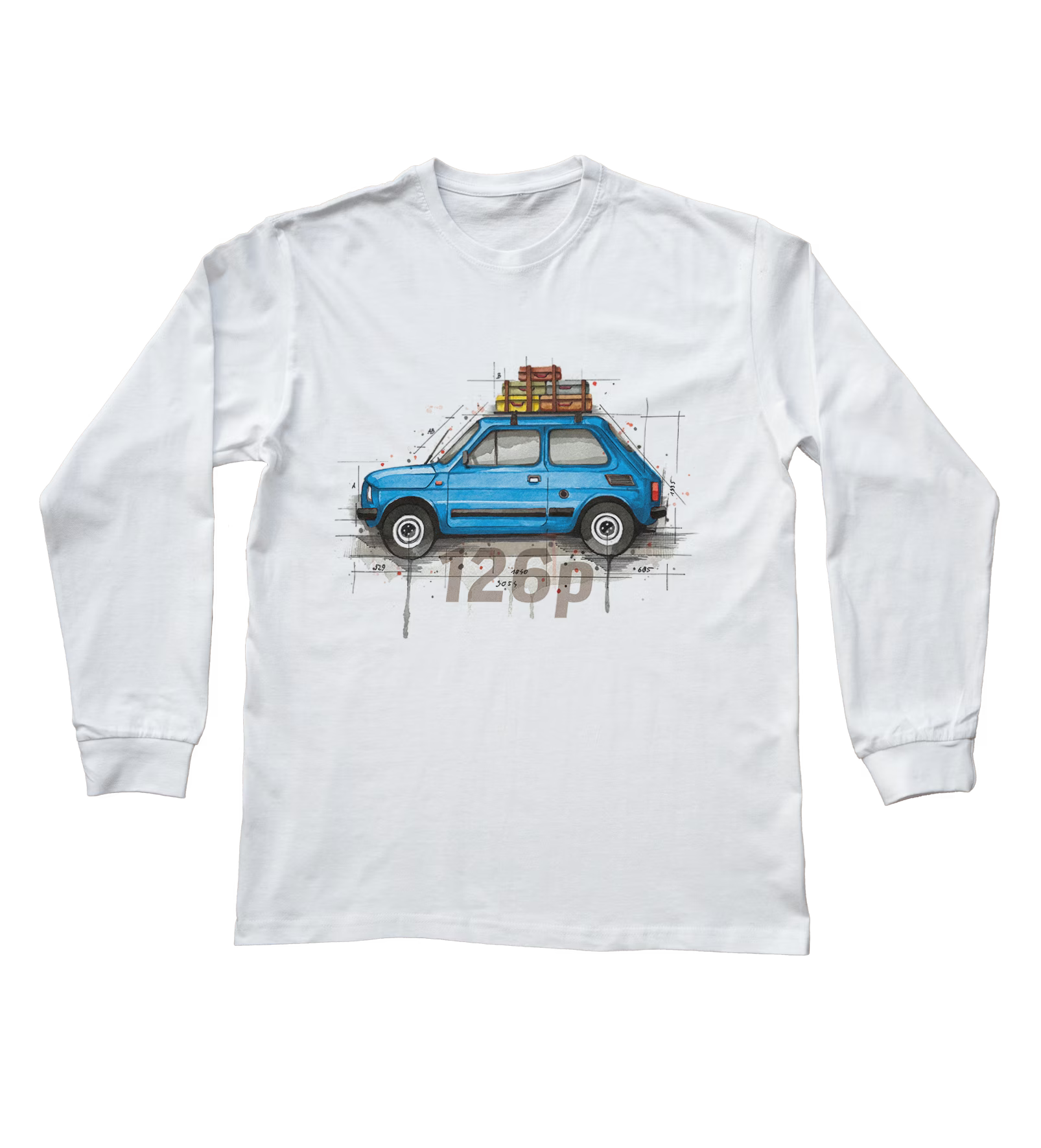 Fiat 126p — bluzka z długim rękawem
