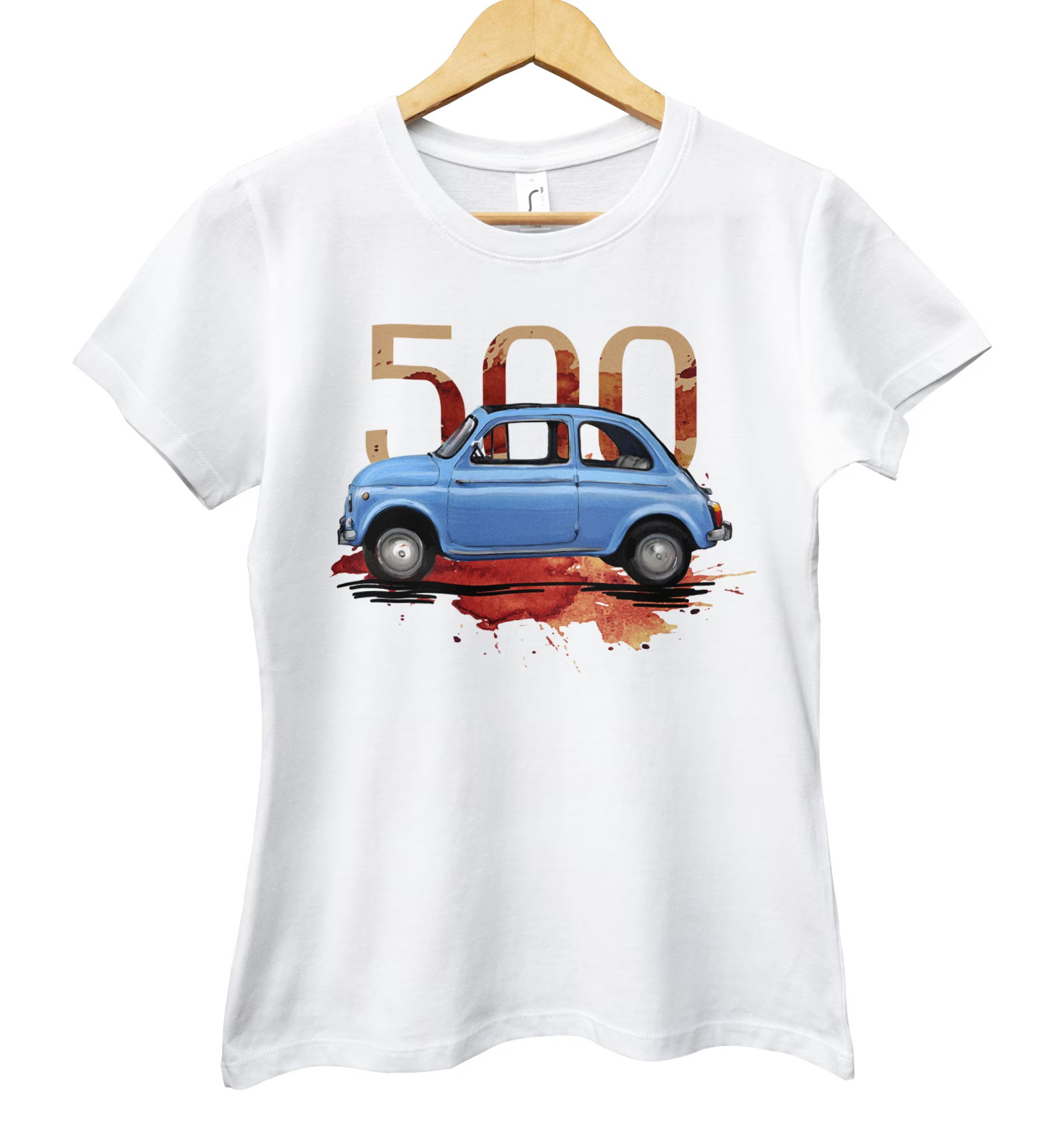 Fiat 500 — koszulka damska