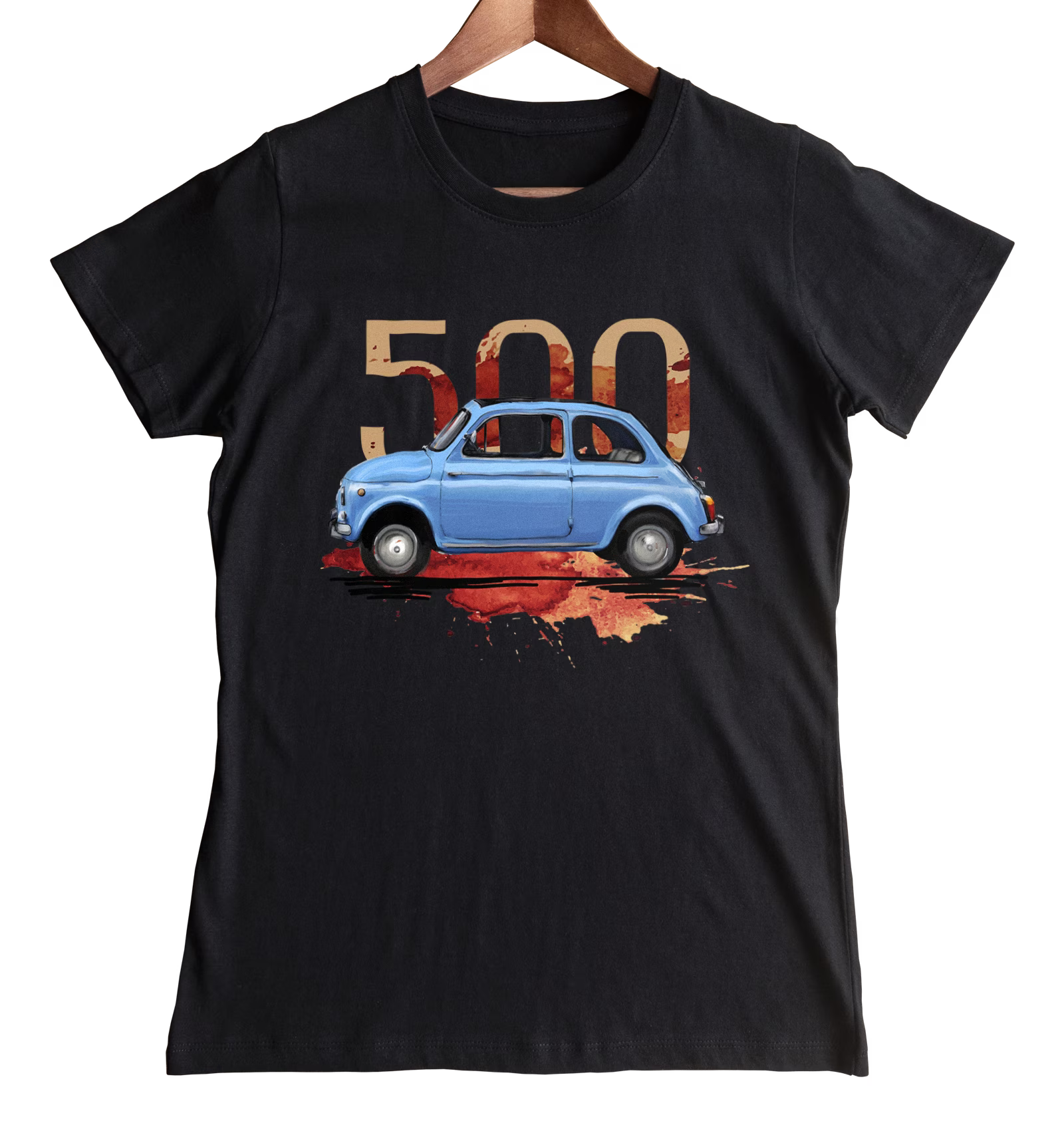Fiat 500 — koszulka damska