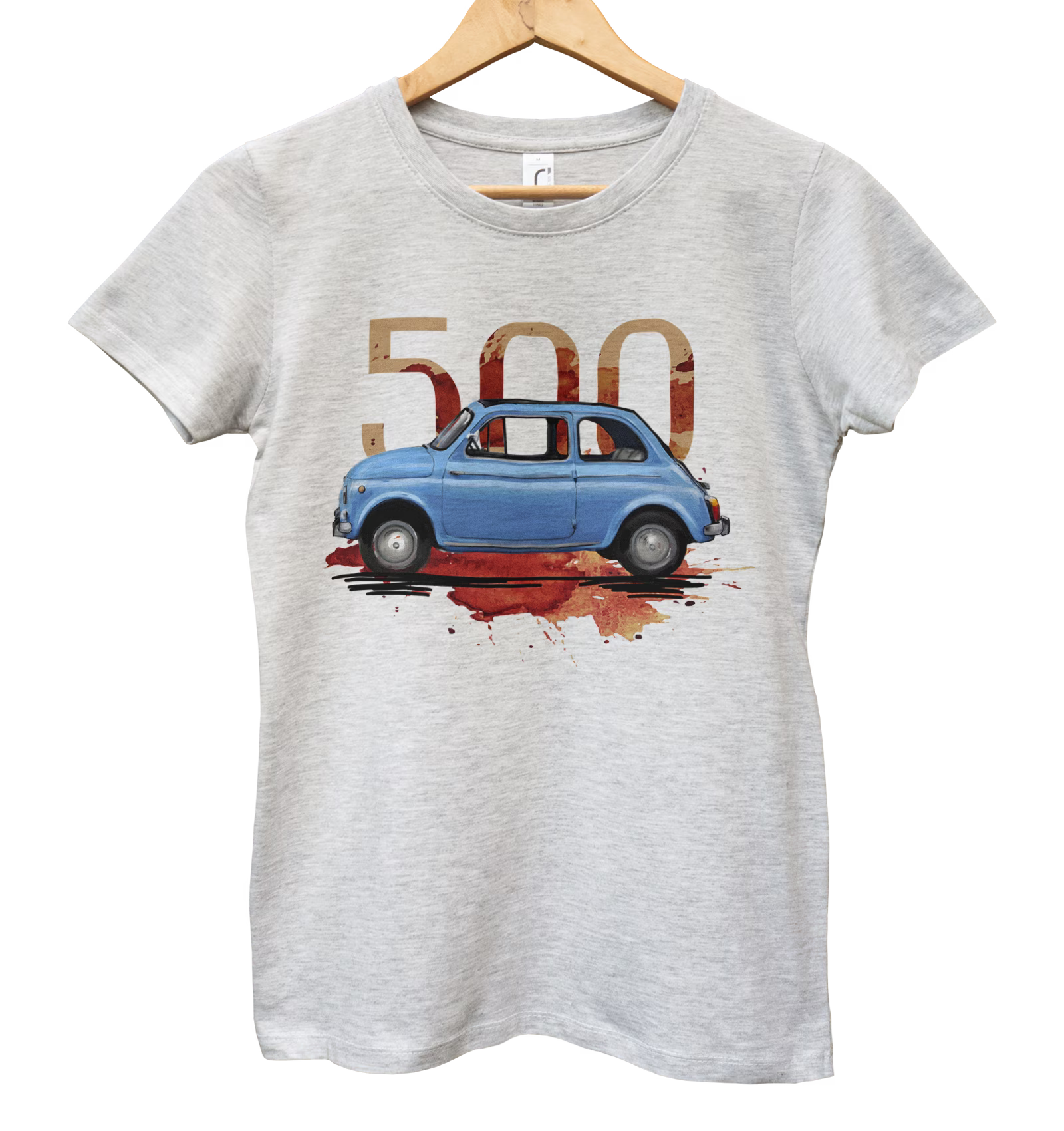 Fiat 500 — koszulka damska