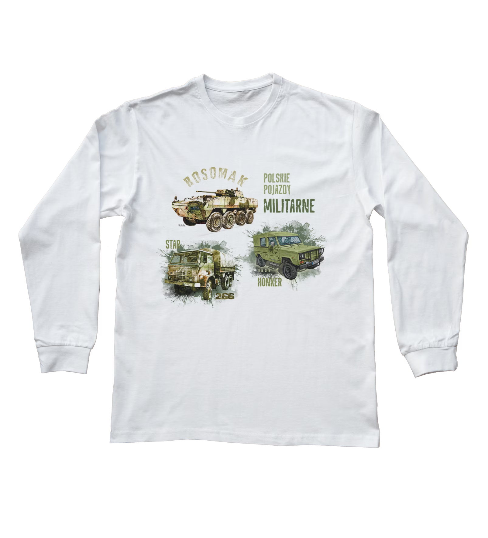 Bluzka z długim rękawem dla fana militariów