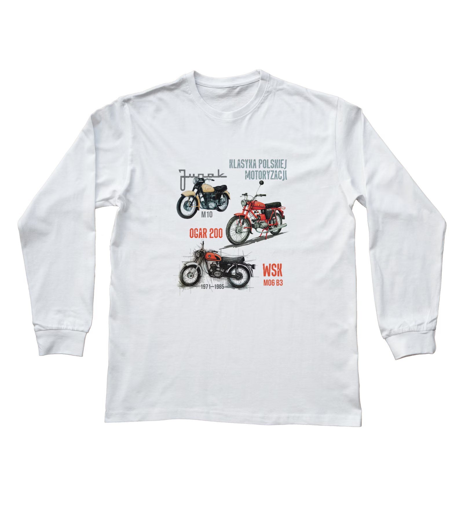 Koszulka z długim rękawem dziecięca dla motocyklisty
