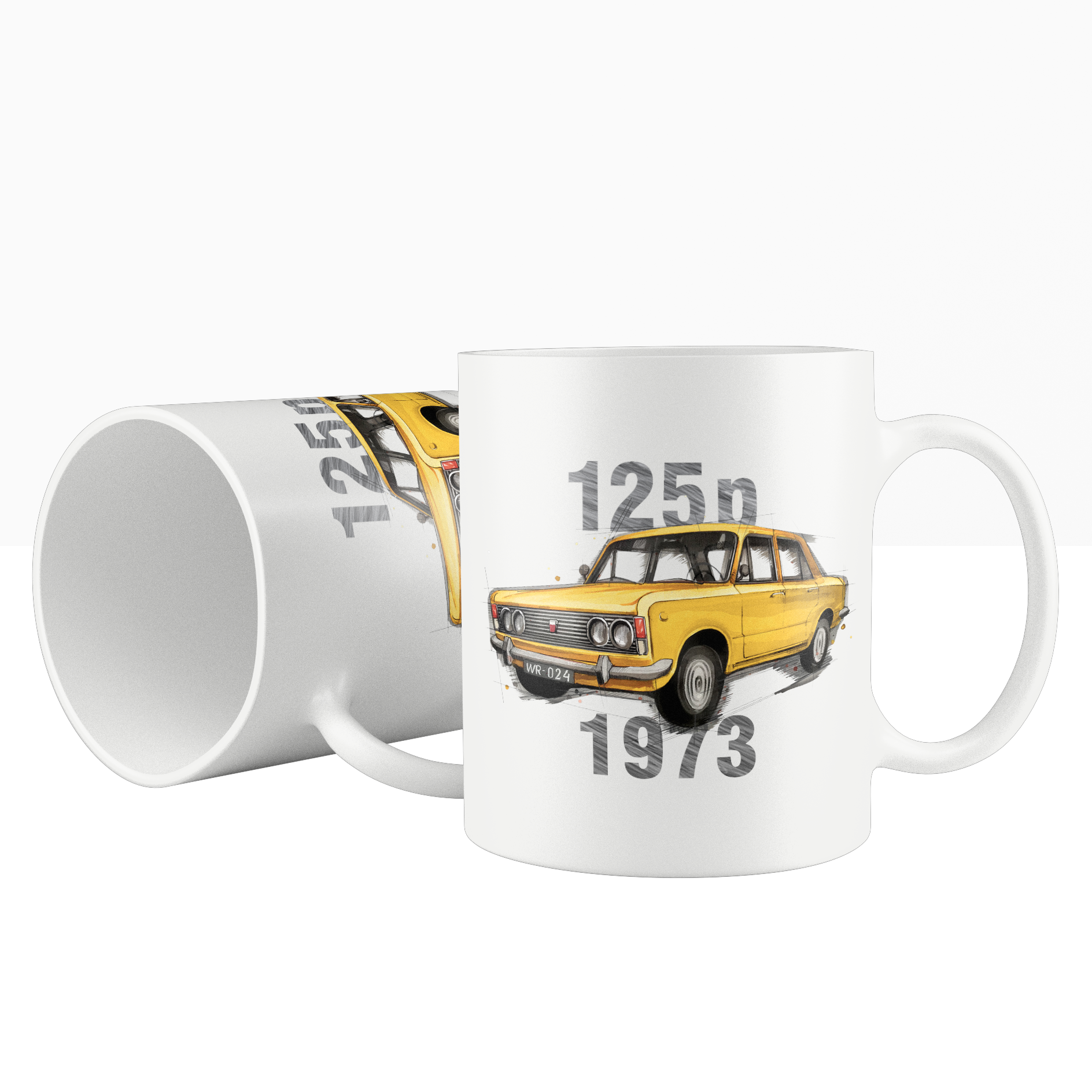 Fiat 125p — kubek — NIK-KUB-STDBI-FIA125-ZOL-02