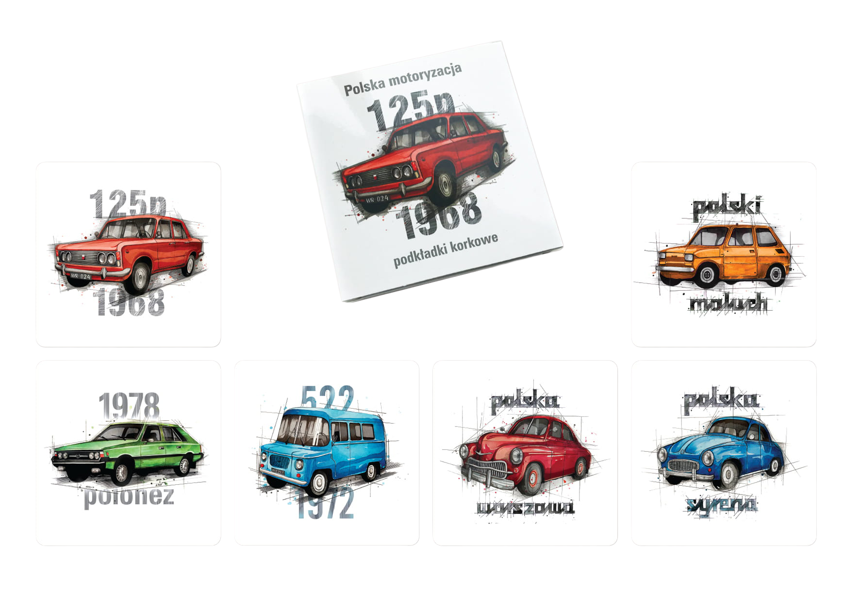 Polska Motoryzacja — podkładki korkowe