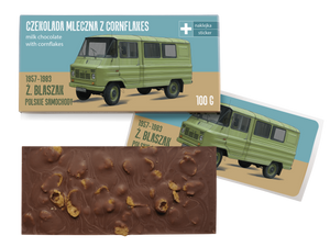 Żuk — czekolada mleczna z cornflakes z naklejką