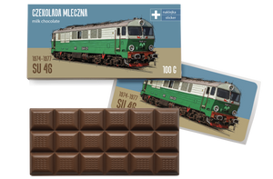 SU46 — czekolada mleczna z naklejką