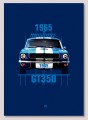 Ford Mustang plakat niebieski