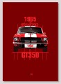 Ford Mustang plakat czerwony