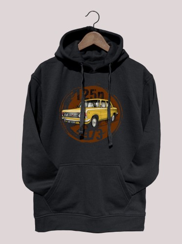 Bluza czarna fiat 125p zolty