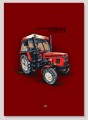 ciągnik Zetor czerwony plakat