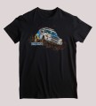 T-shirt czarny Mitsubishi PAJERO Niebieski