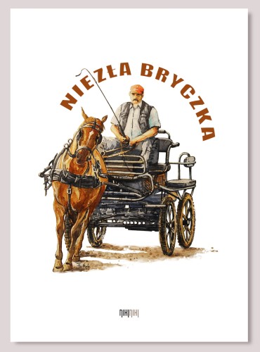 plakat dekoracyjny na ścianę bryczka