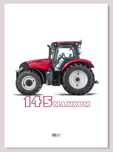 plakat dekoracyjny na ścianę traktor Case Maxxum