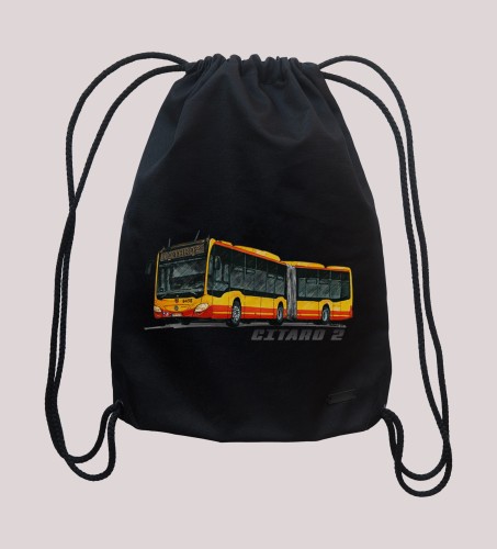plecak na buty na wf z autobusem Mercedes-Benz Citaro