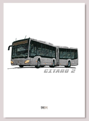 plakat dekoracyjny na ścianę autobus miejski Mercedes Citaro