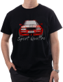 t-shirt samochód czerwone Audi S 2 Sport Quattro