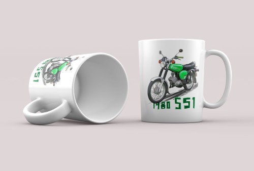 kubek z motocyklem prezent dla motocyklisty Simson S 51