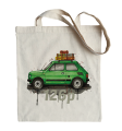 torba bawełniana na ramię samochód Fiat 126p Maluch
