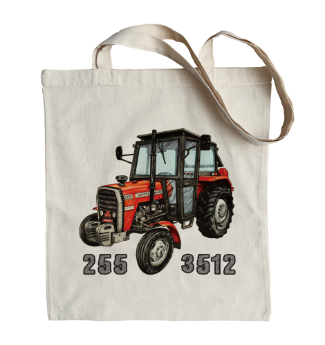torba bawełniana na zakupy z ciągnikiem Massey Ferguson