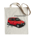 torba bawełniana na zakupy z Fiatem Cinquecento