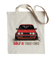 torba bawełniana na zakupy z samochodem Golf 2