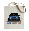 torba bawełniana na ramię z samochodem Golf II