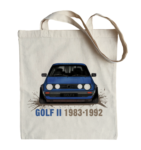torba bawełniana na ramię z samochodem Golf II