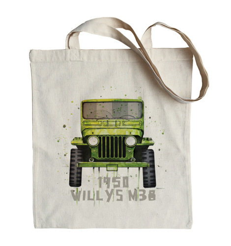 torba bawełniana z samochodem wojskowym Willys