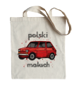 torba bawełniana na zakupy samochód Fiat 126p Maluch