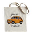 torba bawełniana na ramię z samochodem Fiat 126 p Maluch