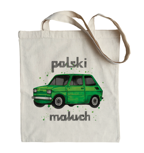 bawełniana torba na zakupy z samochodem Maluch