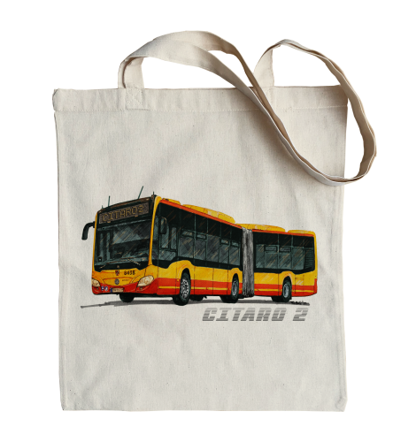 bawełniana torba na ramię z autobusem Mercedes Benz Citaro