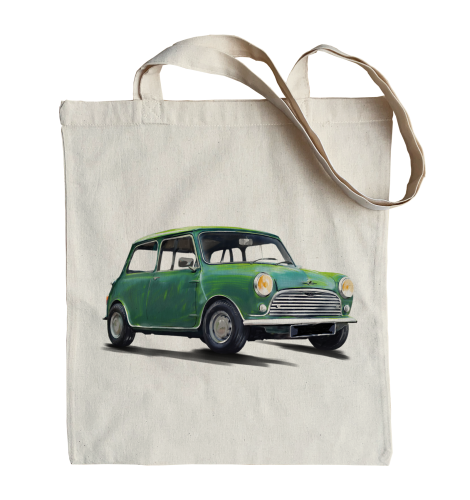 torba bawełniana na zakupy z autem Mini Morris