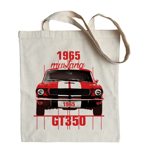 bawełniana torba na zakupy z samochodem Ford Mustang