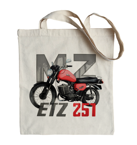 bawełniana torba na zakupy z motocyklem MZ ETZ
