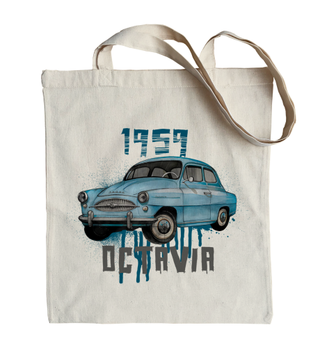 torba bawełniana na zakupy z samochodem Skoda Octavia