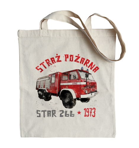 bawełniana torba na zakupy ze strażą pożarną