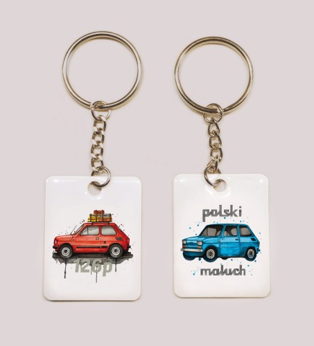 brelok z samochodem Maluch Fiat 126p