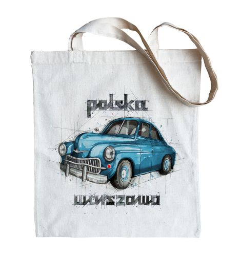 torba bawełniana na zakupy samochód FSO Warszawa