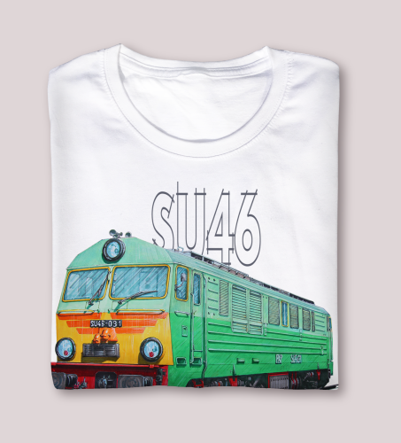 koszulka dla fana kolei lokomotywa SU46