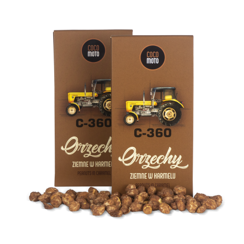 orzechy ziemne w karmelu z traktorem Ursus C-360, prezent dla fana traktorów
