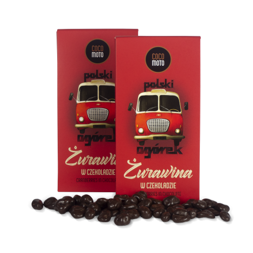 żurawina w czekoladzie z autobusem Jelcz 043 Ogórek, prezent dla fana autobusów