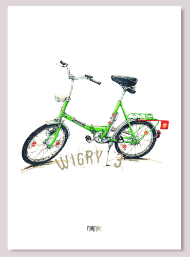 plakat z rowerem Wigry 3