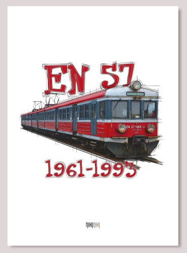 plakat z pociągiem EN57 REGIO