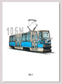 plakat dla fana tramwajów Konstal 105N
