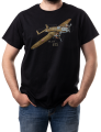 koszulka czarna męska samolot Łoś