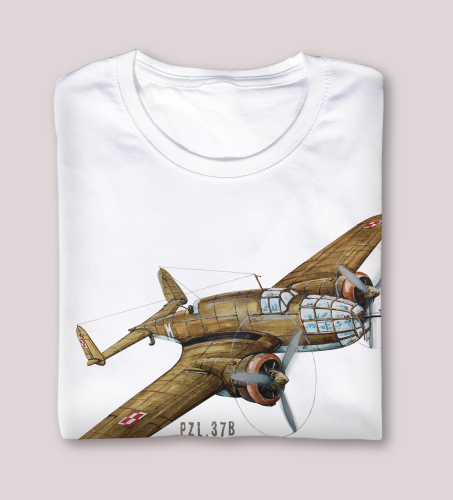 koszulka z samolotem PZL.37 Łoś