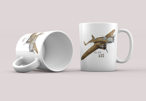 kubek z samolotem PZL.37 Łoś