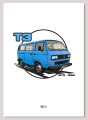 samochód Volkswagen T3 Transporter plakat